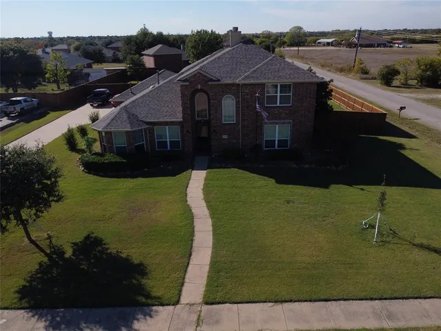 a aerial view of a house