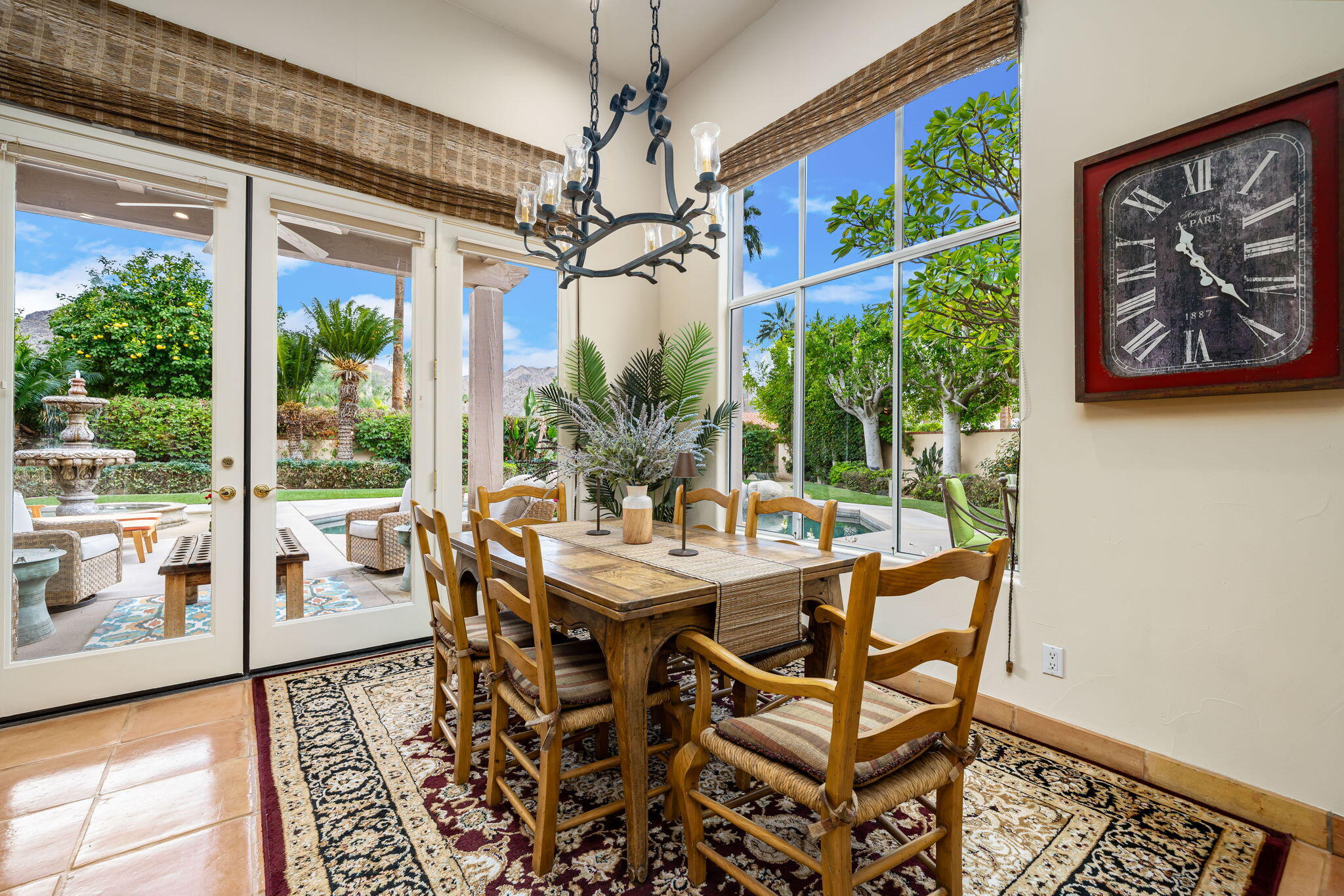 45595 Apache Road Indian Wells, CA 92210 - Photo 20 of 58 a view of a dining room with furniture window and outside view