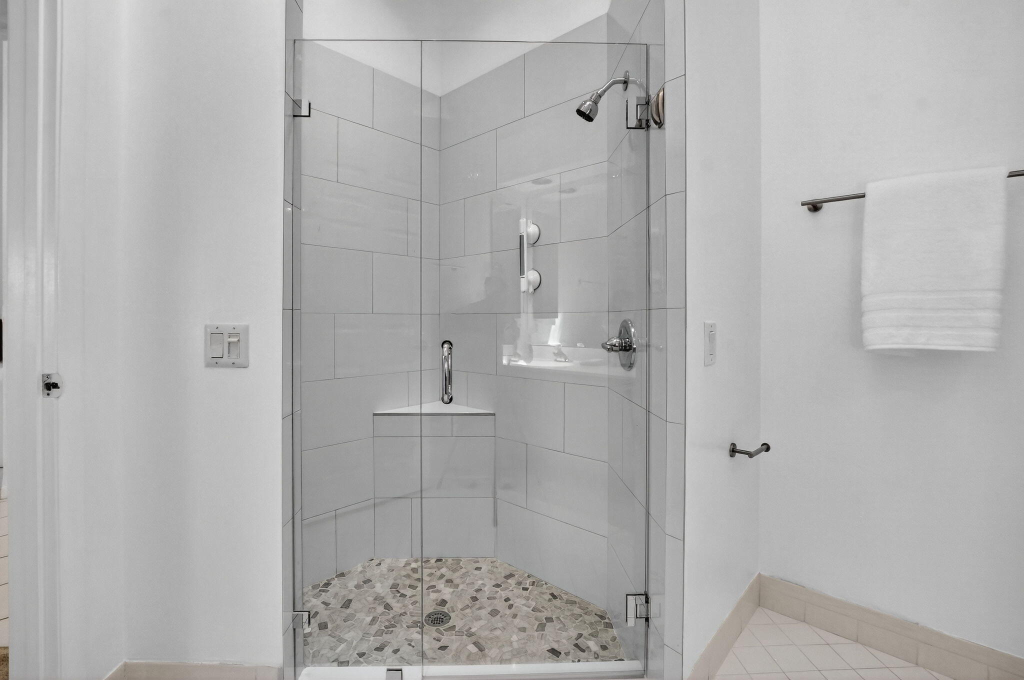 17215 Boca Club Boulevard, Unit 2 Boca Raton, FL 33487 - Photo 27 of 35 Remodeled shower in primary bathroom