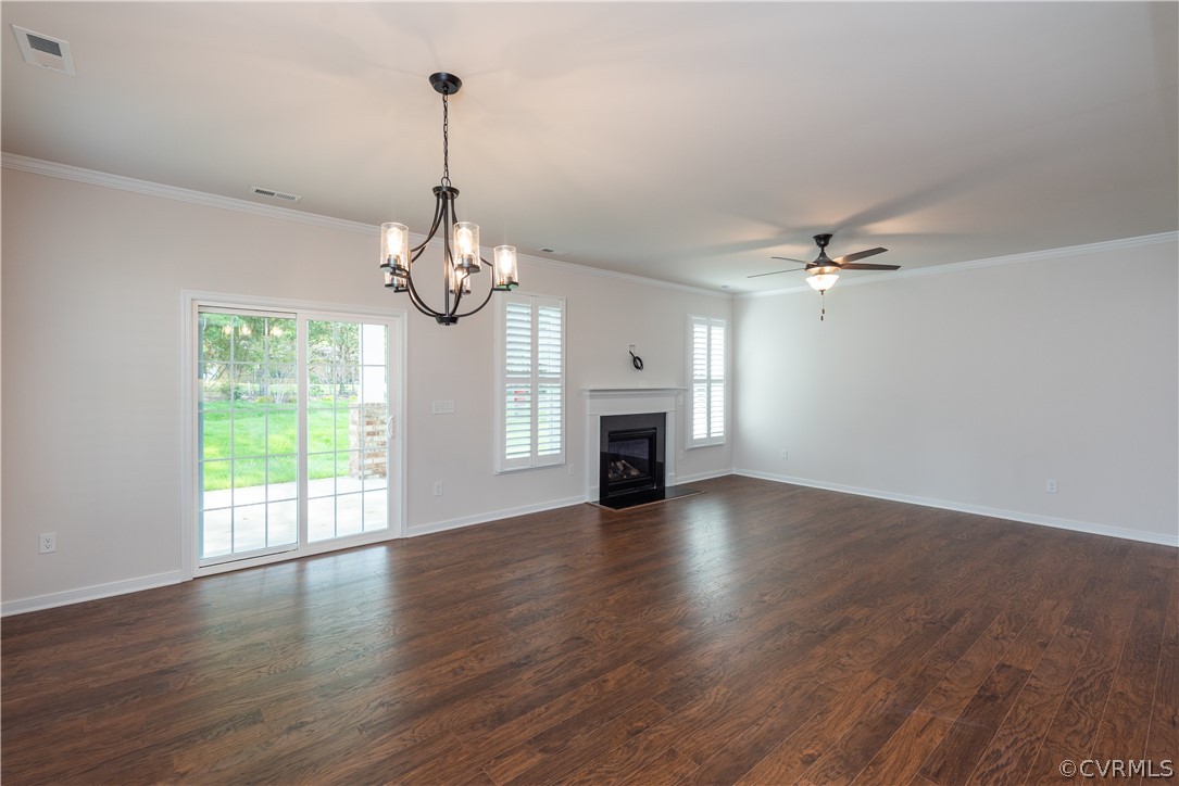 7411 Indian River Run Henrico, VA 23231 - Photo 15 of 17 Unfurnished living room with ceiling fan with nota