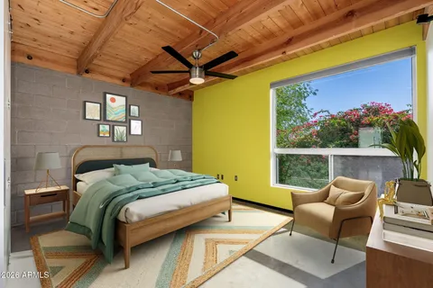 a view of backyard with green space