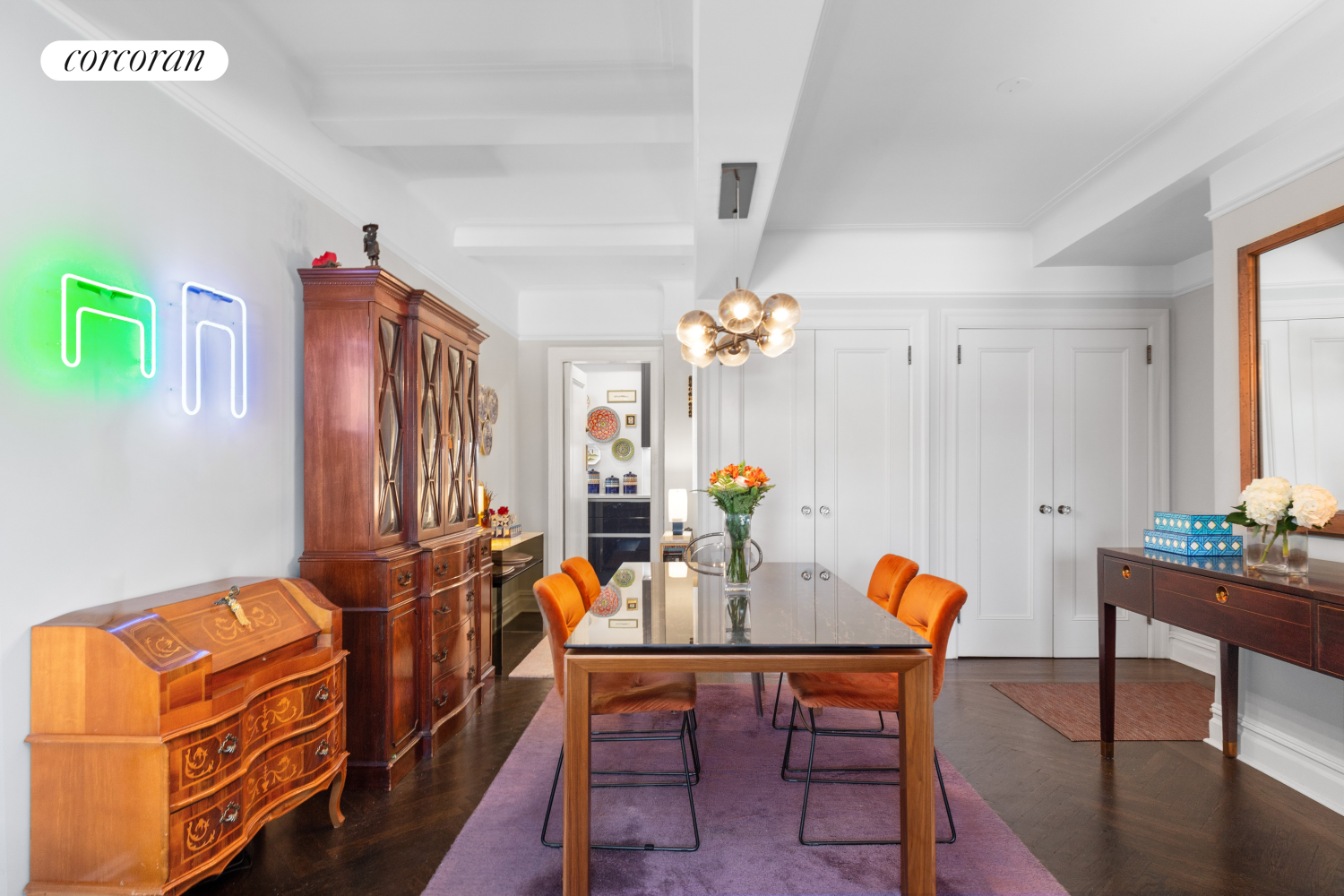 340 Riverside Drive, Unit 8C Manhattan, NY 10025 - Photo 4 of 12 a view of a dining room with furniture and window