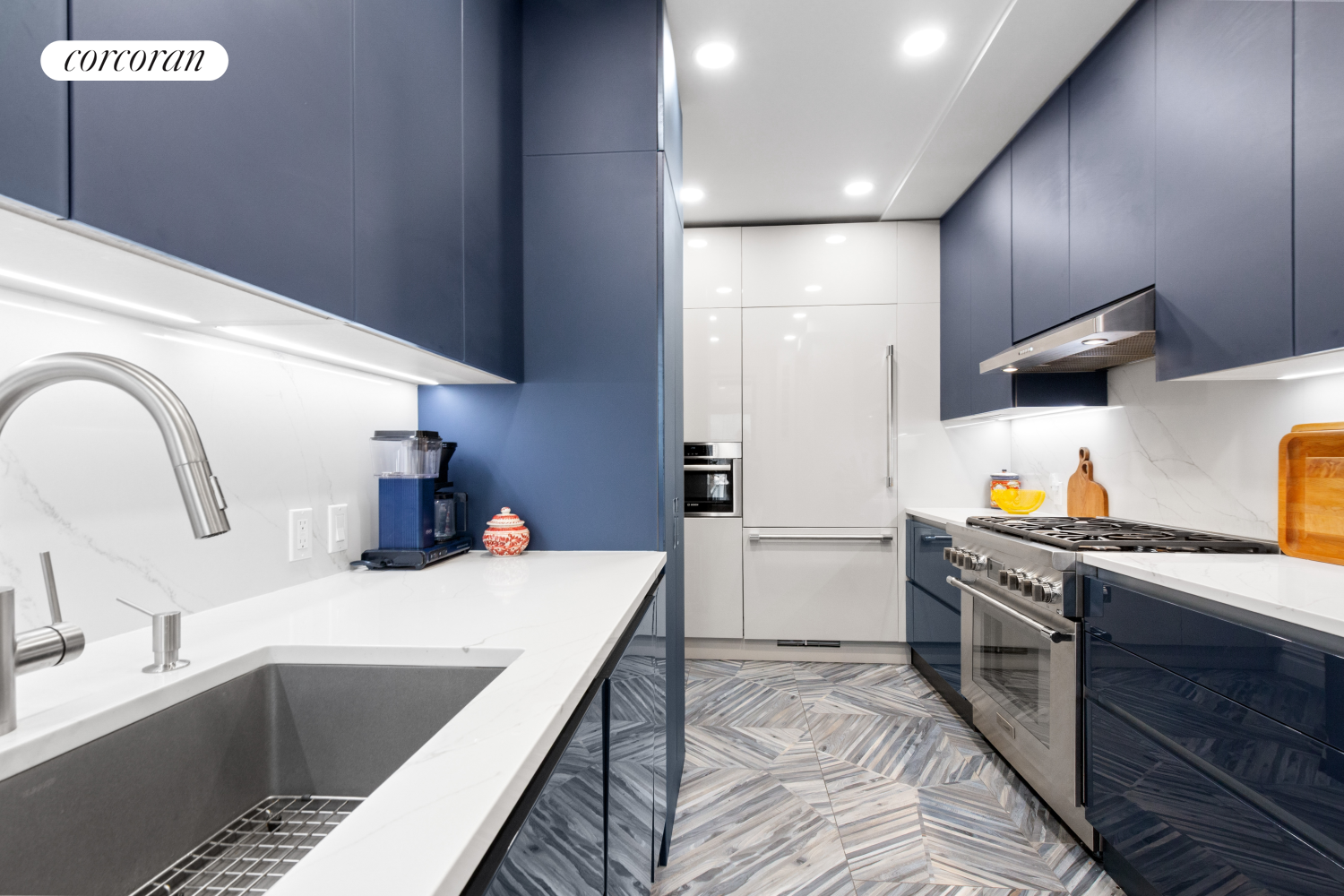 340 Riverside Drive, Unit 8C Manhattan, NY 10025 - Photo 5 of 12 a kitchen with a sink and a stove top oven