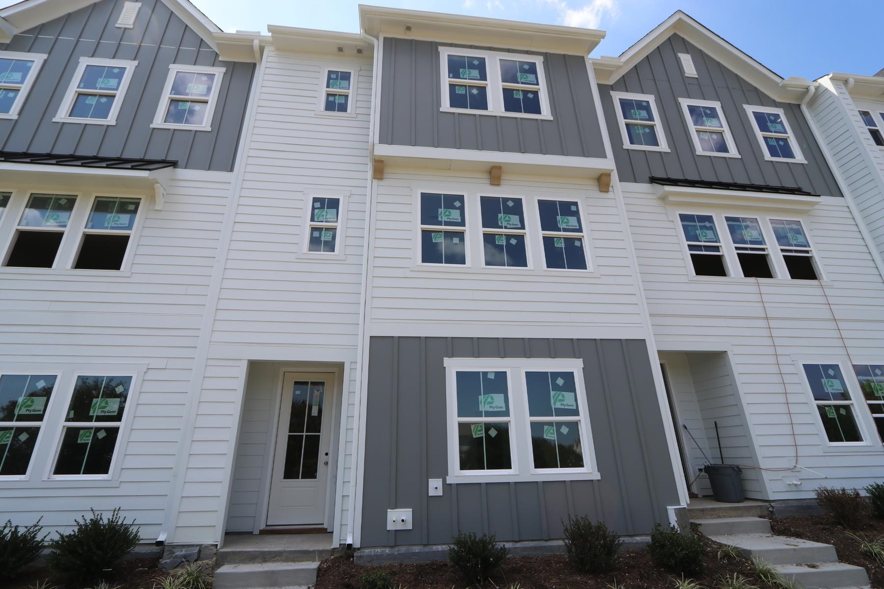 a front view of a building