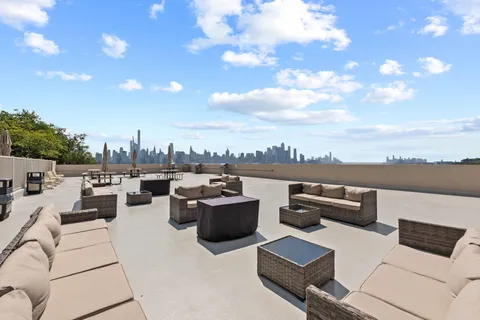 a view of a city with tall buildings