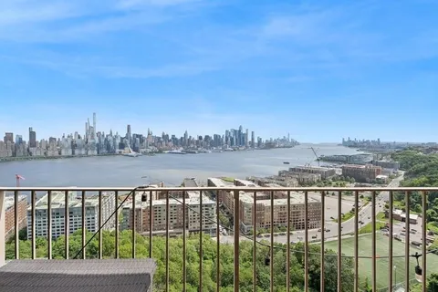 a view of balcony with city view