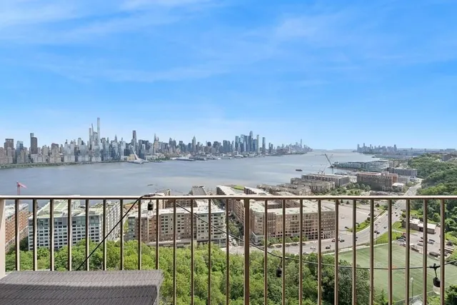 a view of balcony with city view