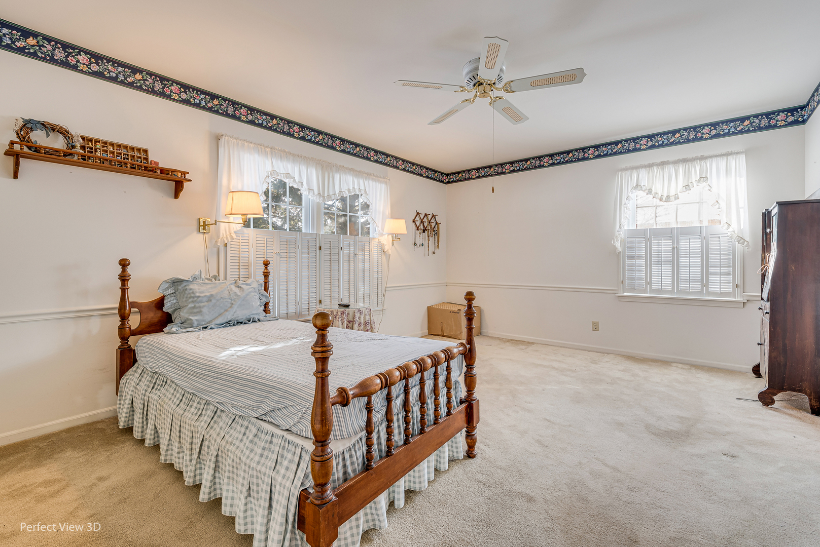 313 Alschuler Drive Aurora, IL 60506 - Photo 9 of 23 a bedroom with a bed and a chandelier