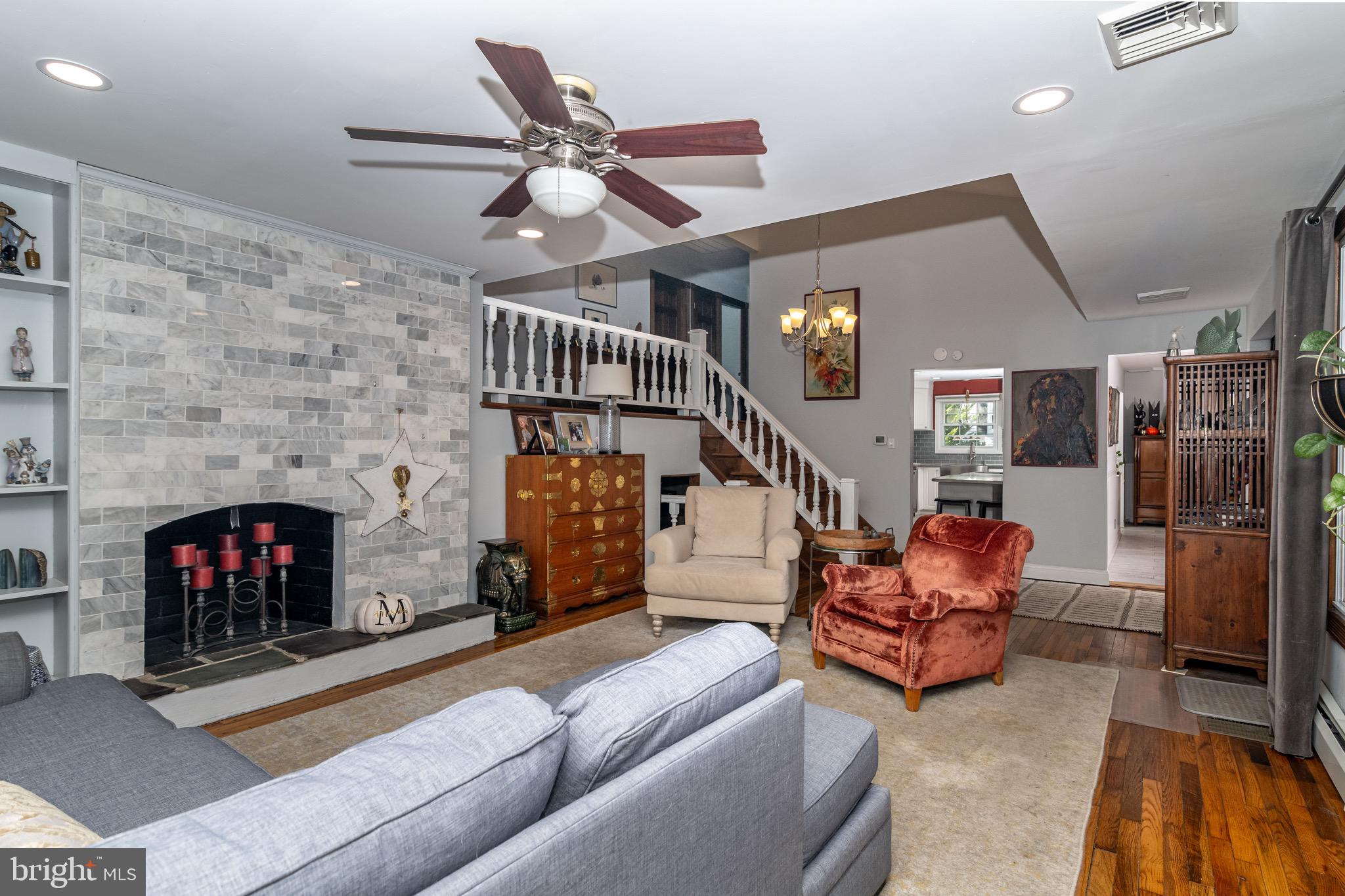 98 Nantucket Trail Medford, NJ 08055 - Photo 6 of 69 a living room with furniture and a fireplace