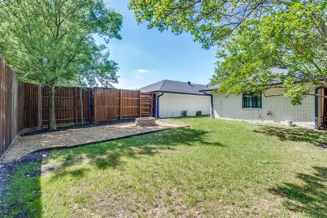 a backyard of a house