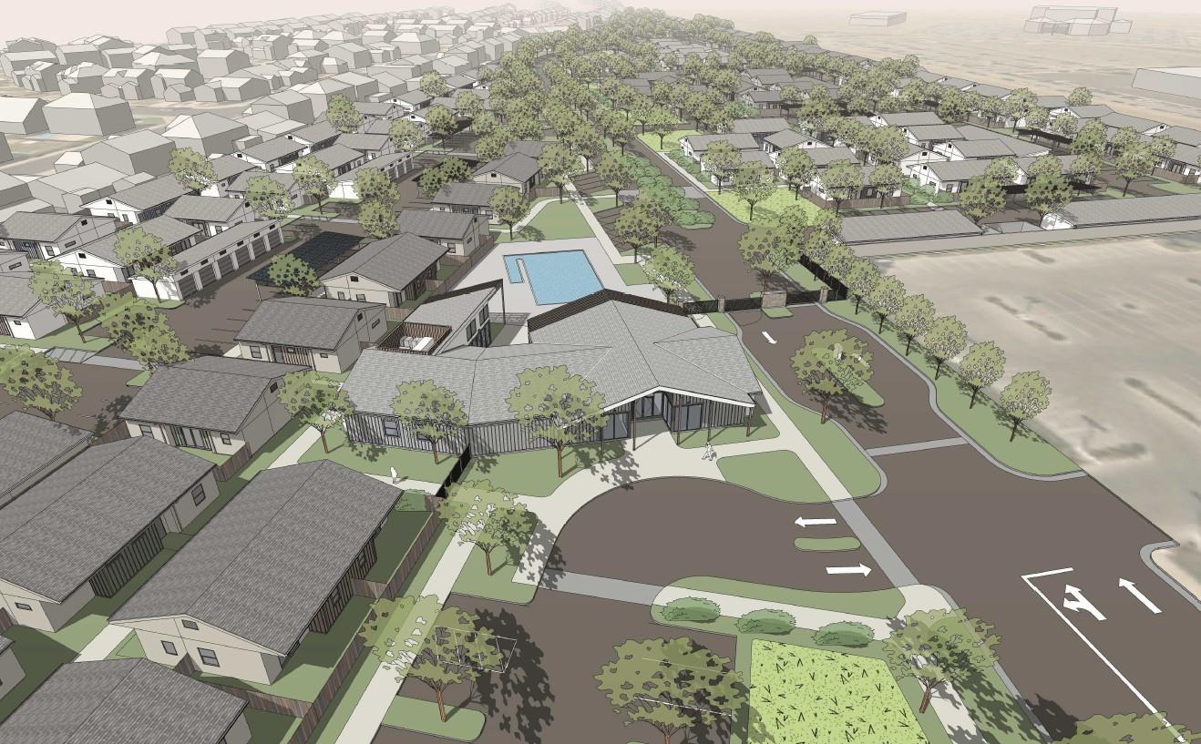 2810 Auto Center Circle Stockton, CA 95212 - Photo 6 of 6 an aerial view of residential houses with outdoor space