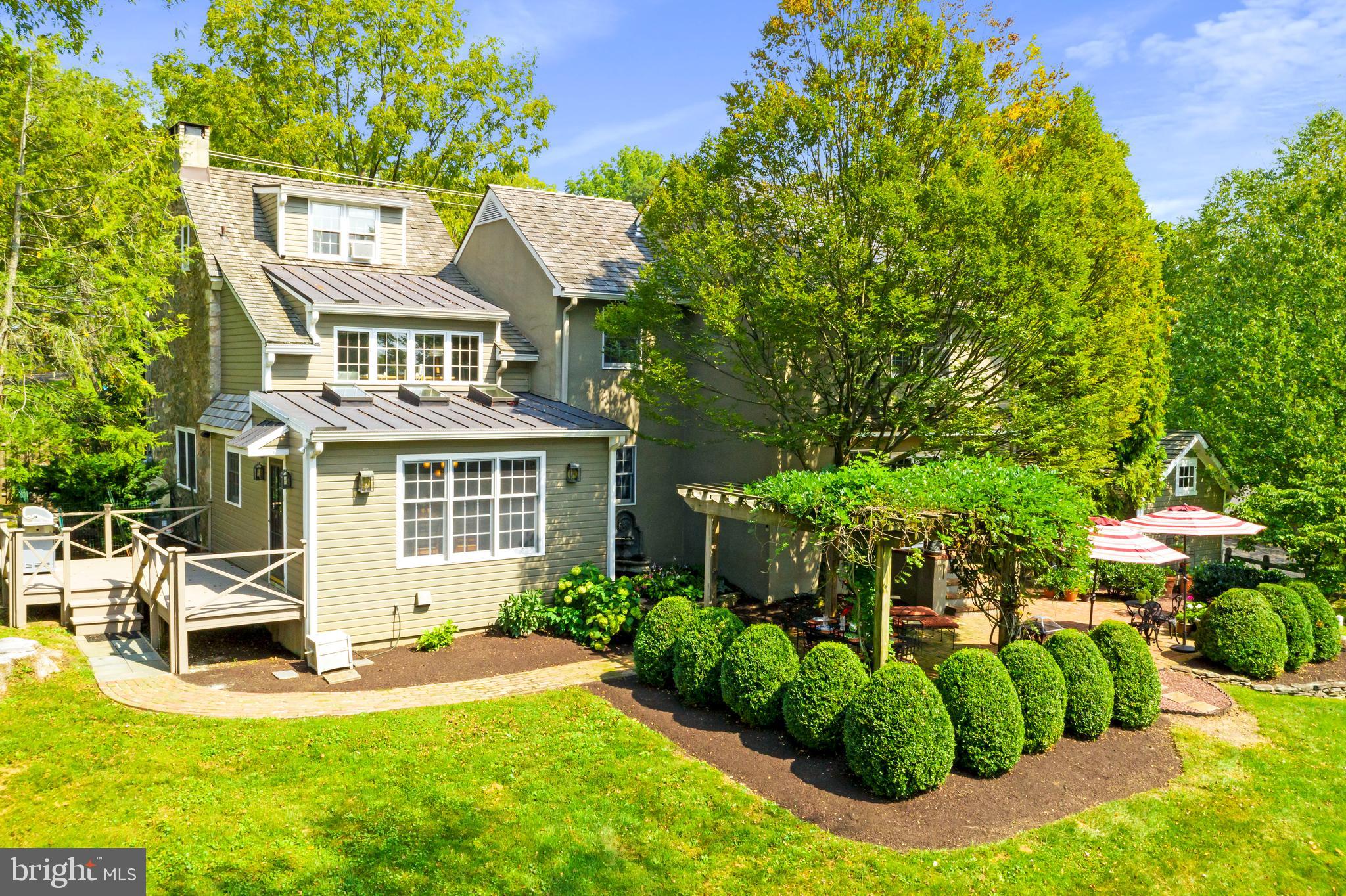1656 Street Road New Hope, PA 18938 - Photo 4 of 34 Charming rear facade masterfully built over time