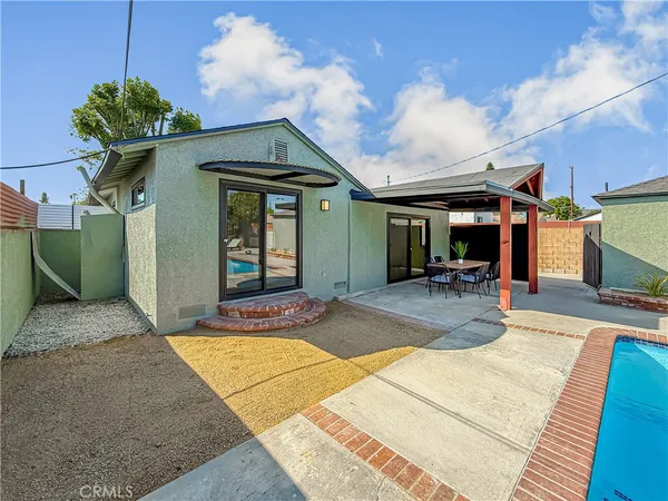 a view of porch with seating area
