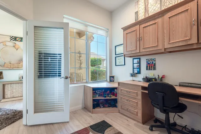 a room with furniture and a window