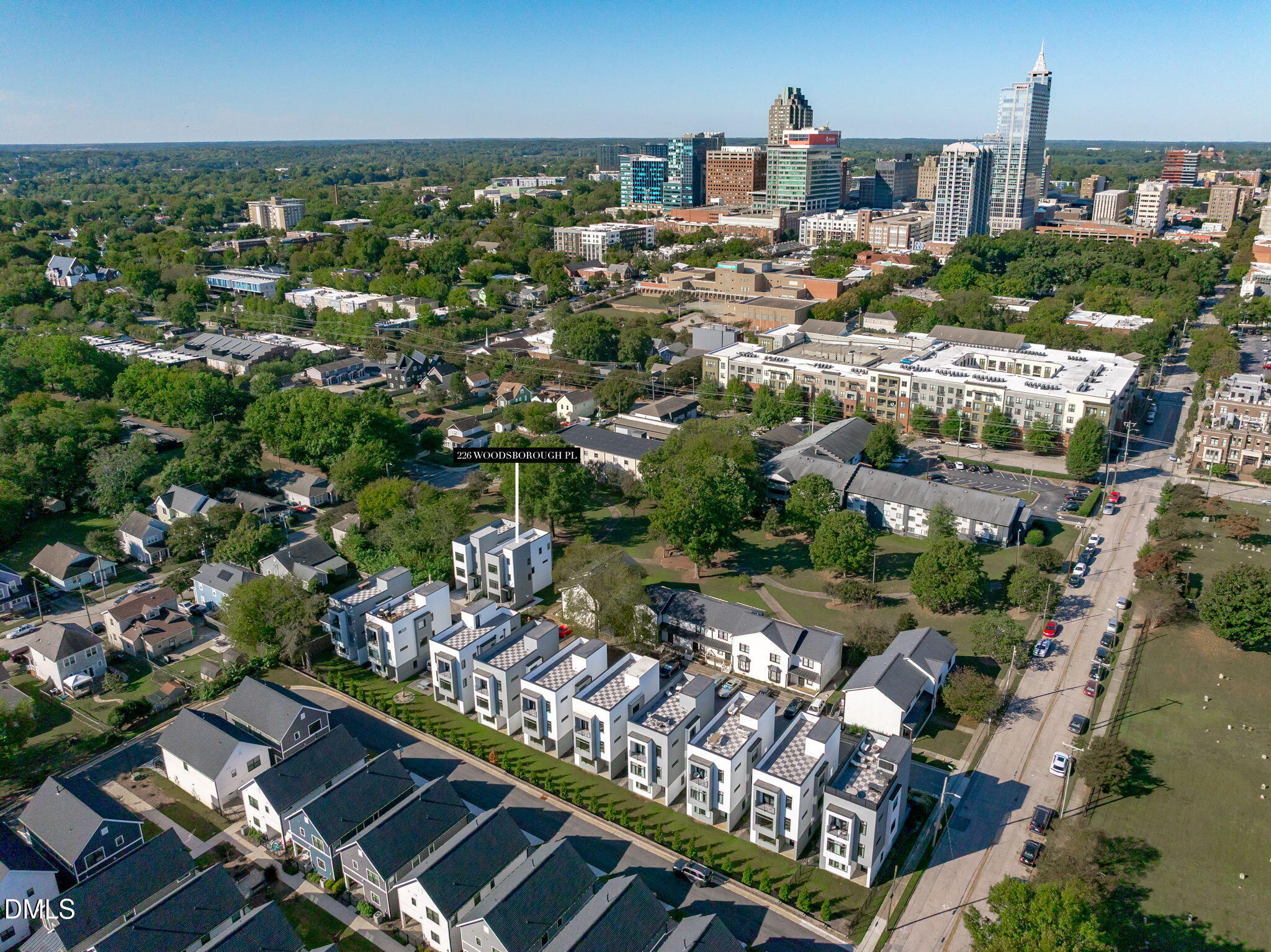 226 Woodsborough Place Raleigh, NC 27601 - Photo 33 of 41 226 Aerial-12