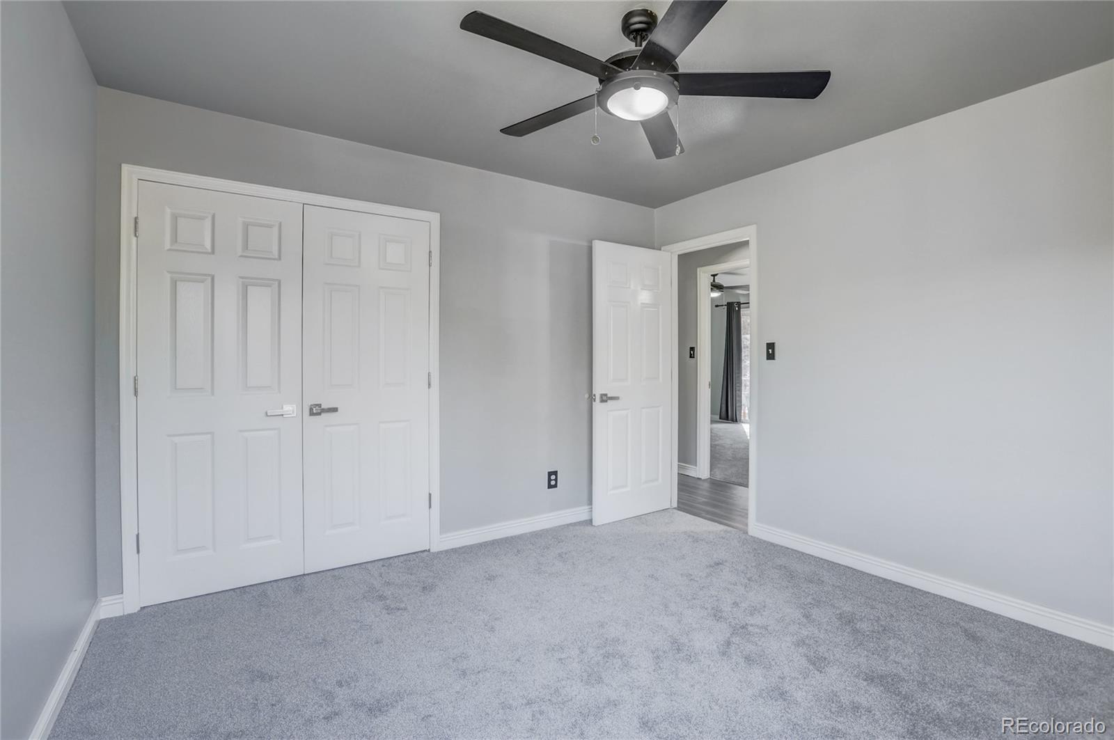 1469 Roland Drive Bailey, CO 80421 - Photo 18 of 39 an empty room with closet and a ceiling fan