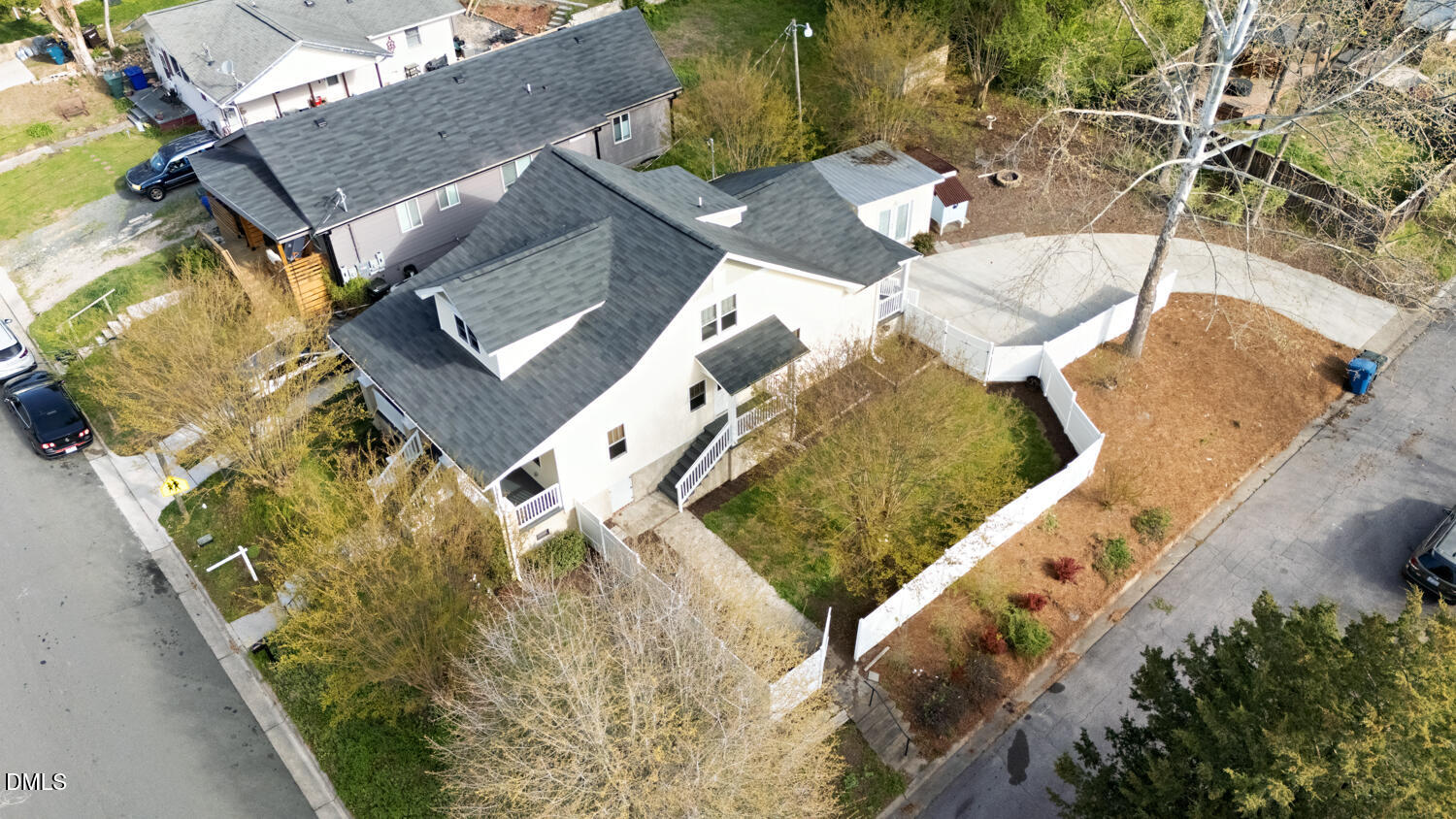 217 Moline Street Durham, NC 27707 - Photo 26 of 30 Drone fence view