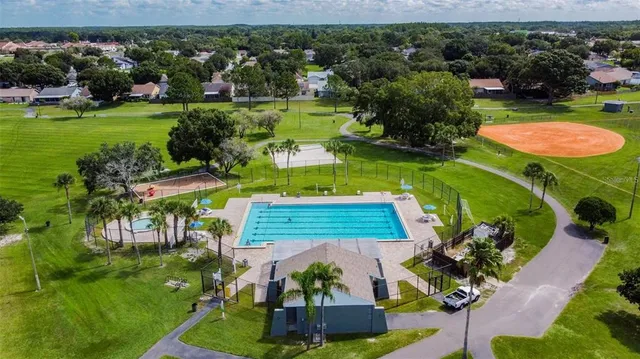 a view of a swimming pool and outdoor space