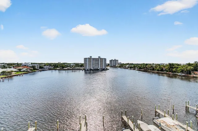 a view of a lake with outdoor space