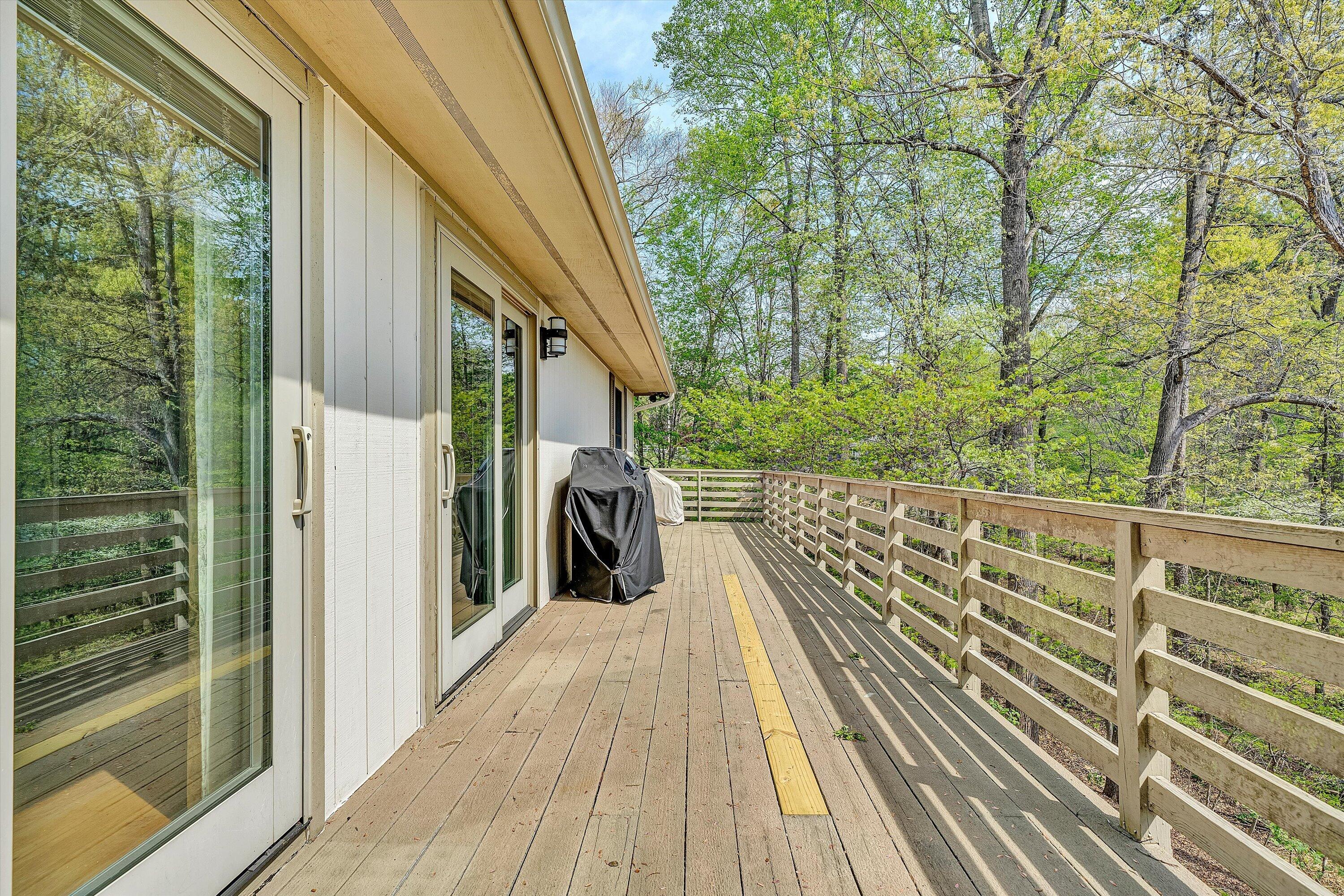 259 Brooks Point Lane Union Hall, VA 24176 - Photo 6 of 59 a view of balcony with wooden floor and fence
