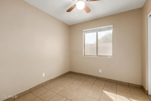 an empty room with a window