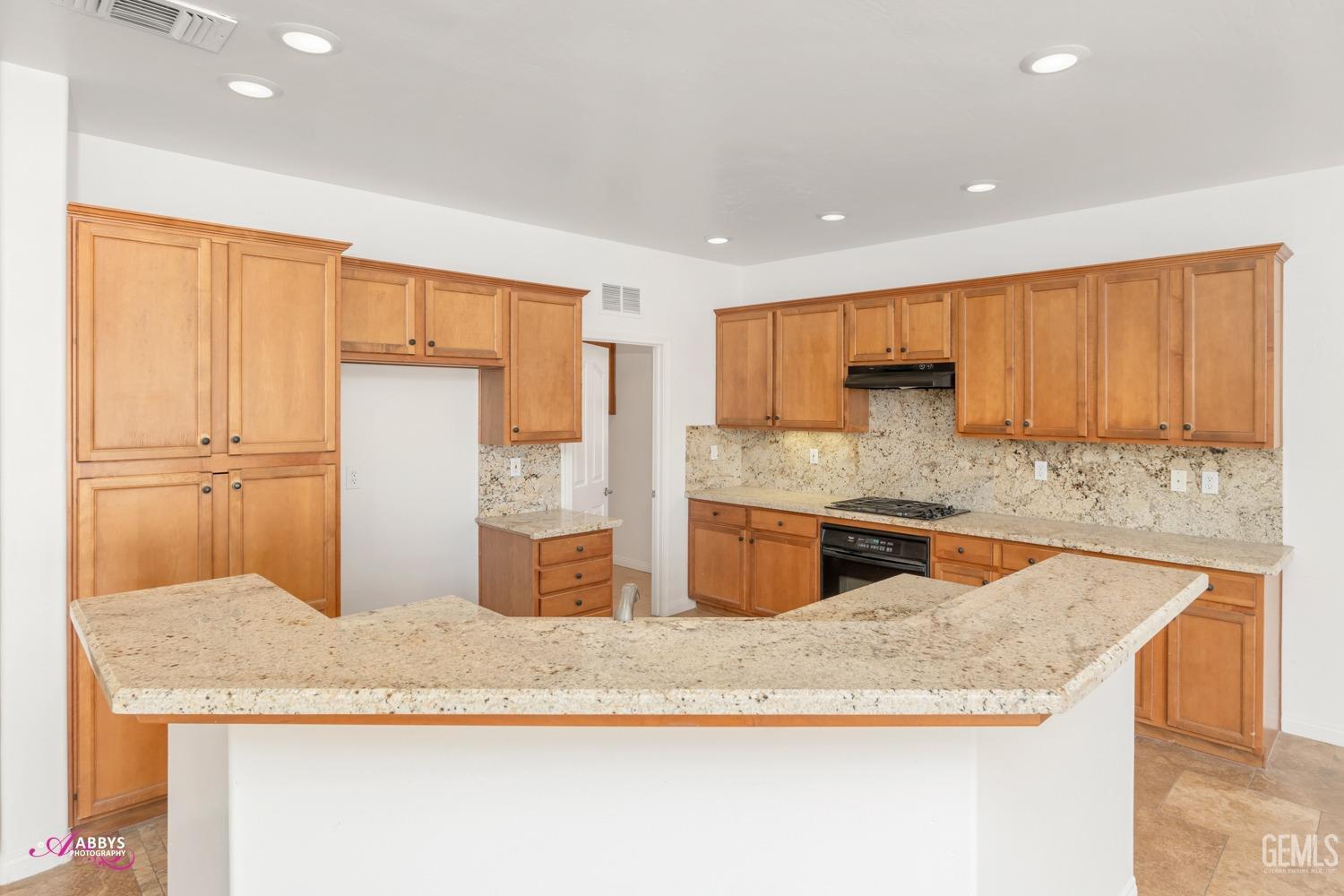Undisclosed Address Bakersfield, CA 93312 - Photo 28 of 44 a kitchen with stainless steel appliances granite countertop a sink a refrigerator and a granite counter tops