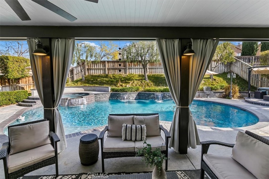 8402 Lindenhurst Street Riverside, CA 92508 - Photo 32 of 52 Covered Patio with Lights, TV and Ceiling