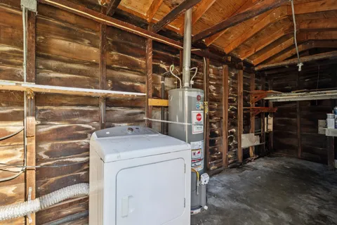 a view of storage and utility room