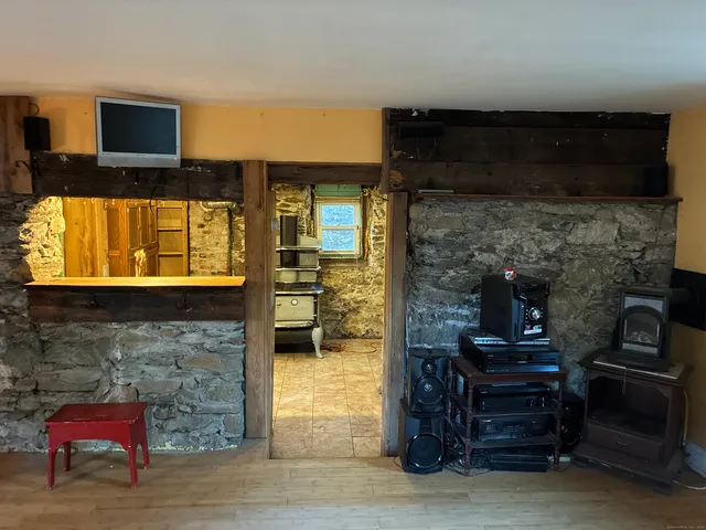a room with fireplace