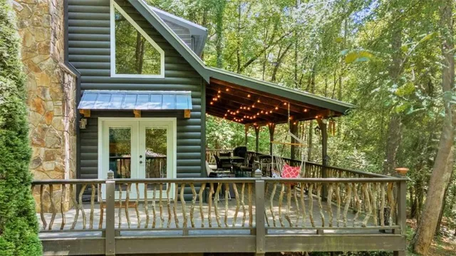 a view of a house with a balcony