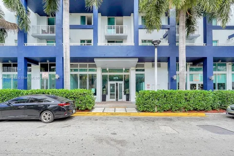 a view of a city with tall buildings