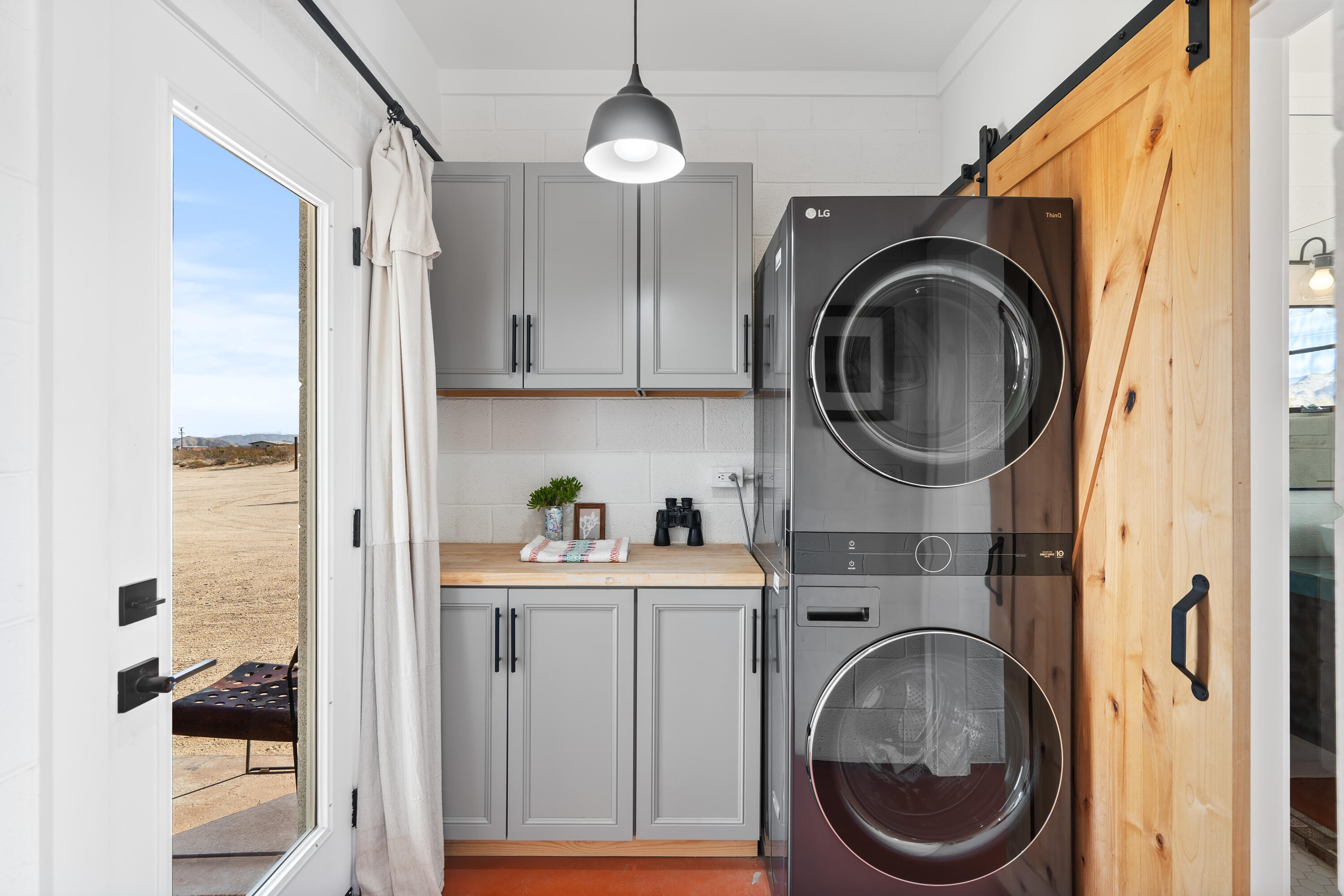52079 Ocotillo Road Johnson Valley, CA 92285 - Photo 21 of 40 a utility room with sink dryer and washer