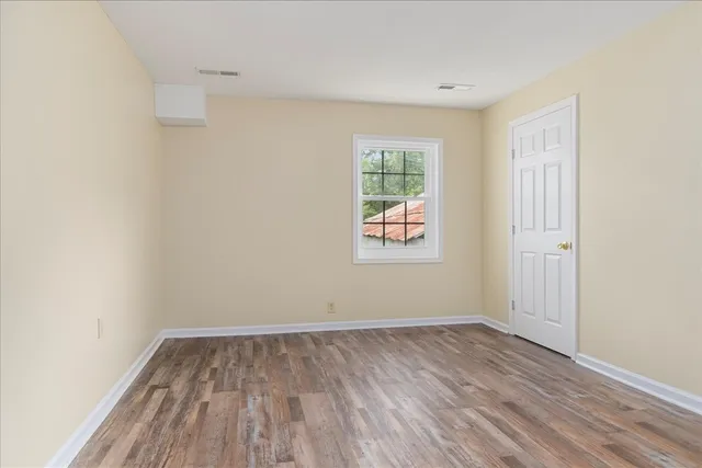 an empty room with a window