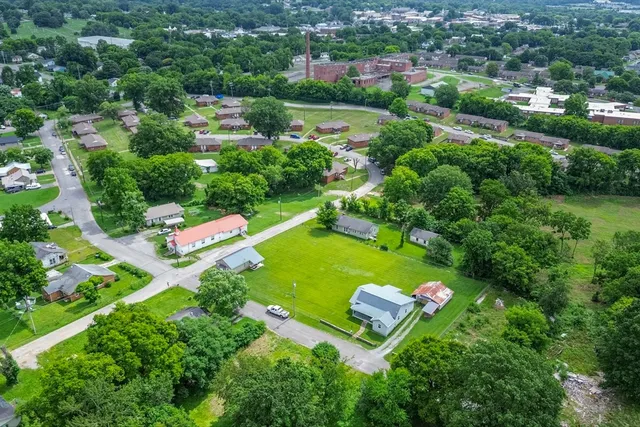an aerial view of multiple house