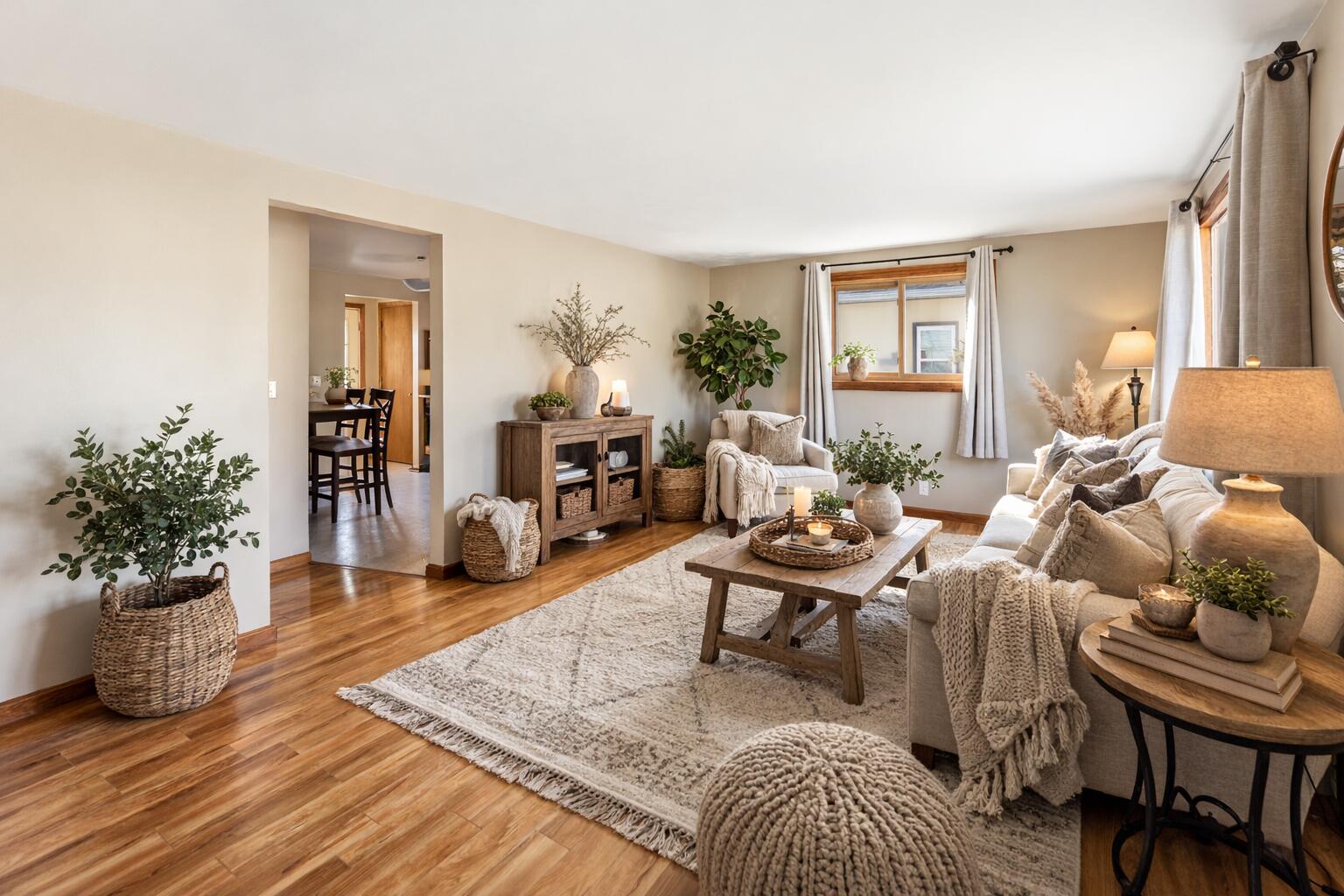 Virtually Staged Living Room