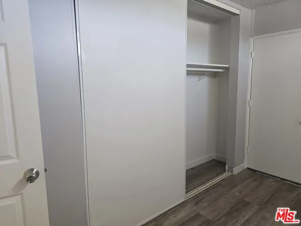 a view of small space with wooden floor