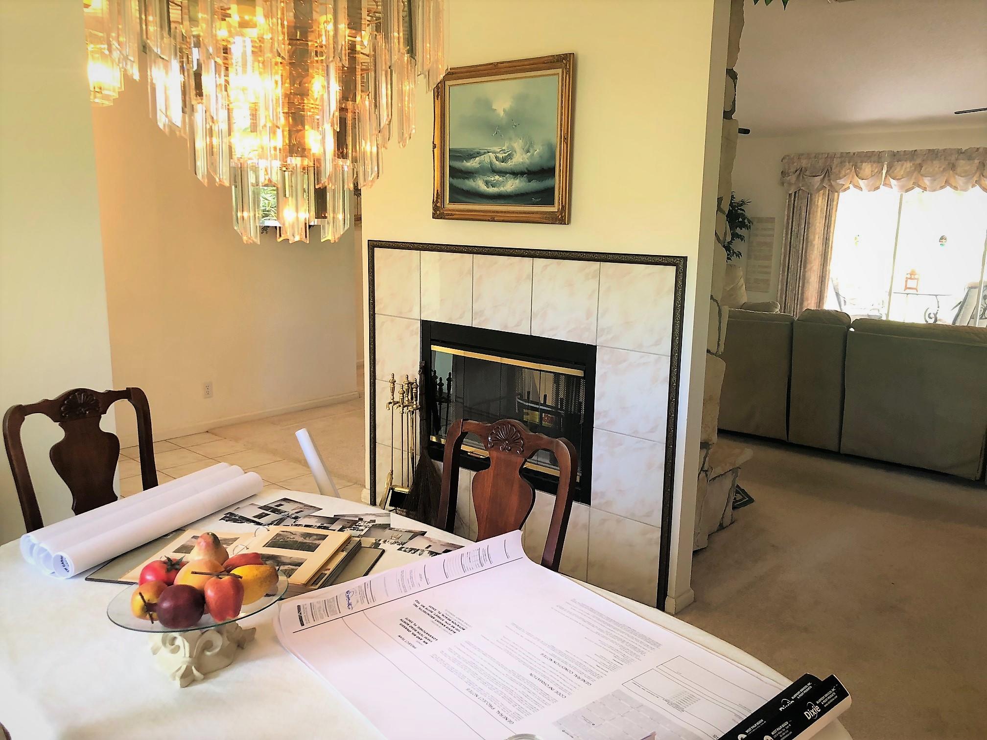 Formal Dining Fireplace and Living