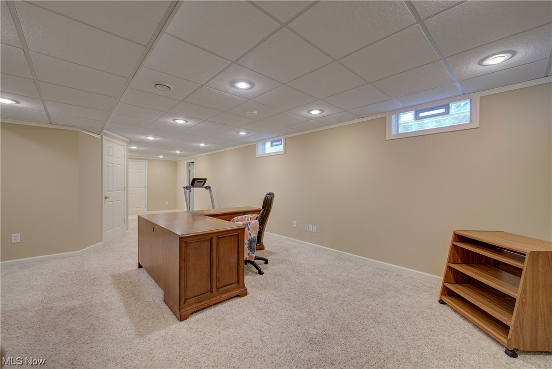279 Sandstone Ridge Way Berea, OH 44017 - Photo 15 of 29 Carpeted office featuring a drop ceiling