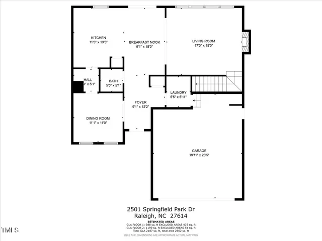 $440,000 | 2501 Springfield Park Drive, Raleigh, NC 27614