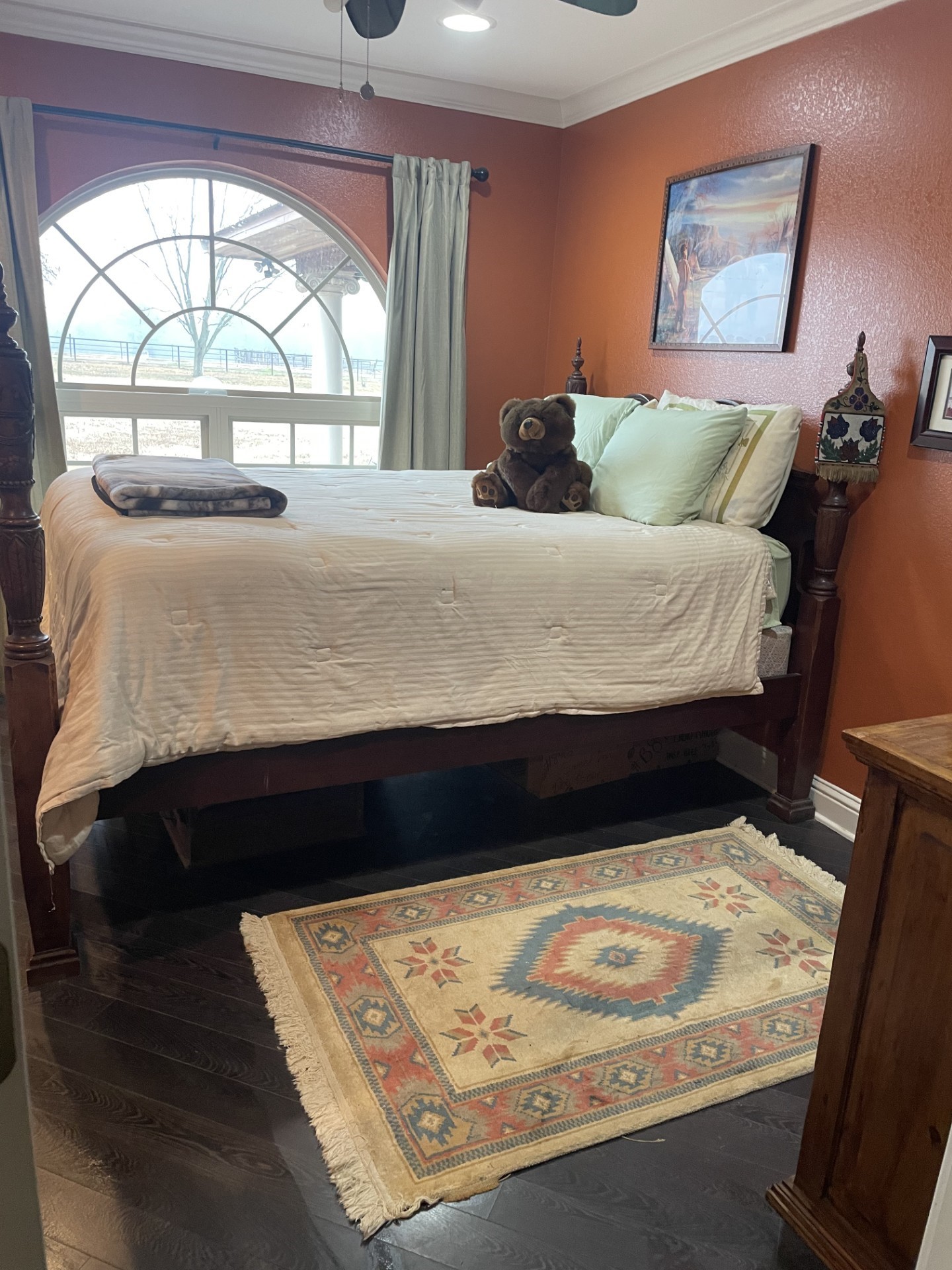 511 County Road 161 Long Branch, TX 75669 - Photo 22 of 32 a bed sitting in a bedroom next to a window
