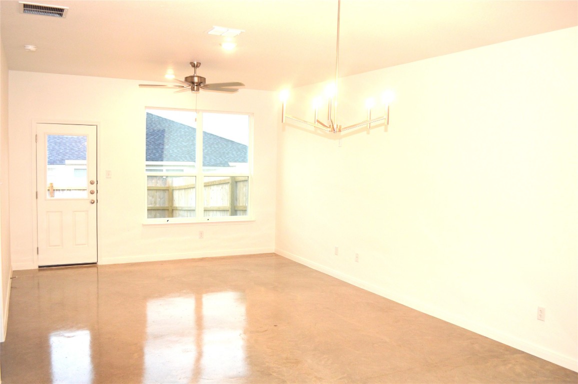 2919 Wildcat Rdg Road, Unit A Temple, TX 76501 - Photo 8 of 22 Unfurnished dining area with ceiling fan and baseboards