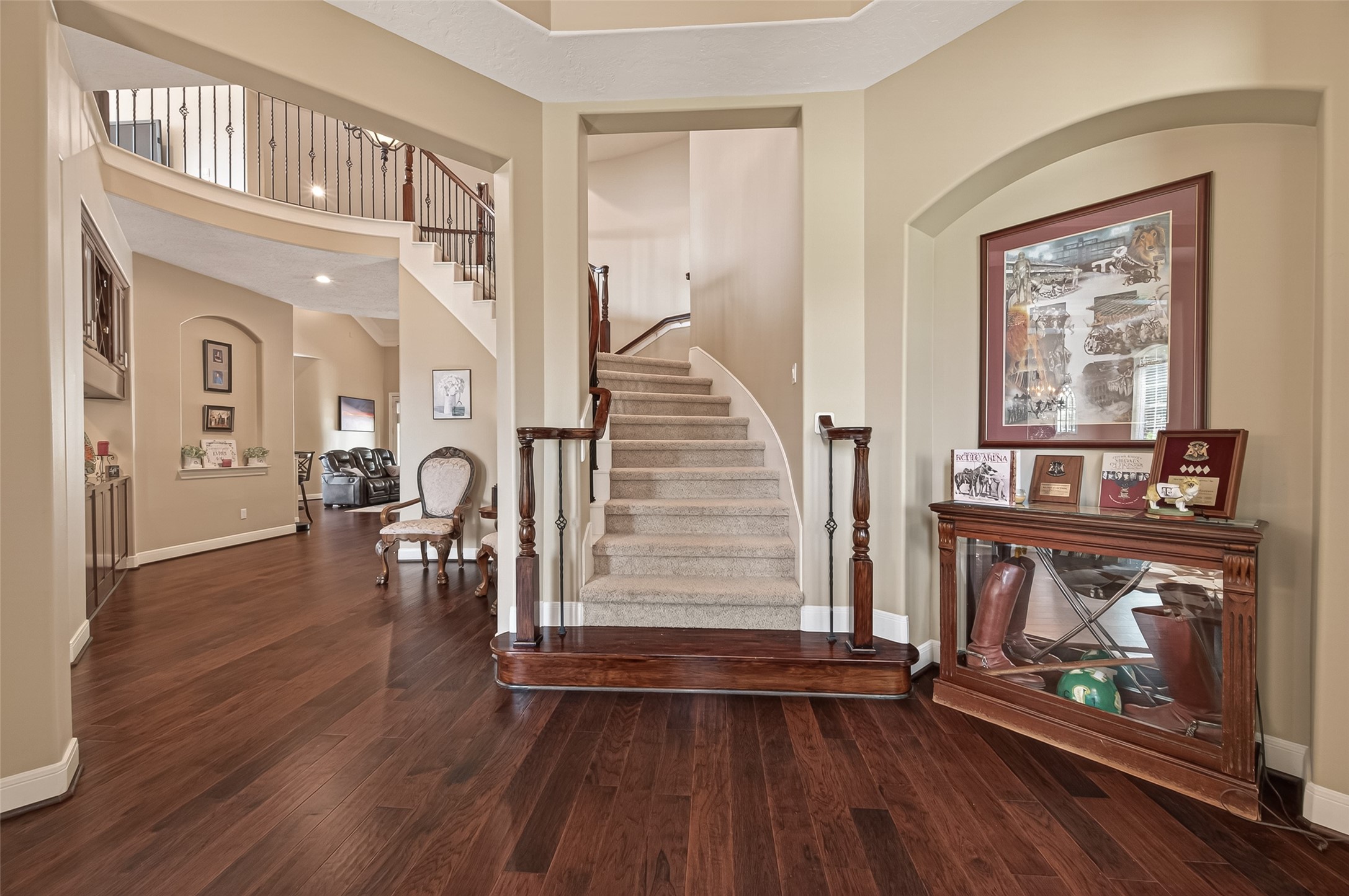 2319 Braer Ridge Drive Katy, TX 77494 - Photo 7 of 50 a view of an entryway with wooden floor fire place