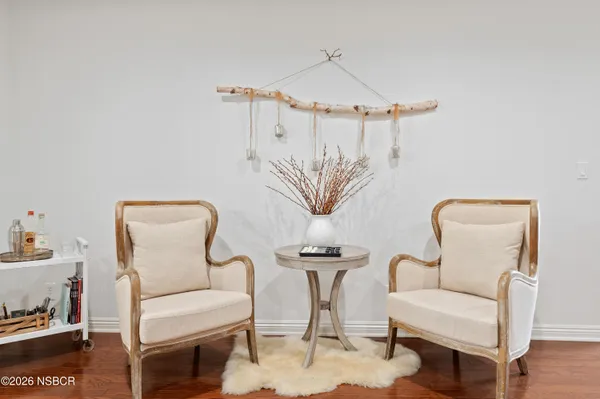 a view of outdoor space with seating area