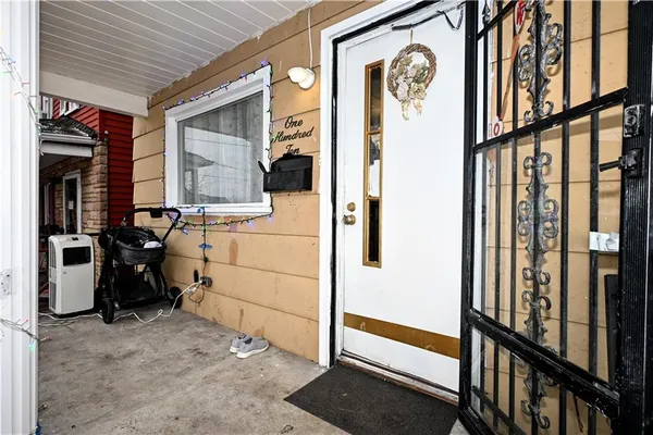 a view of front door