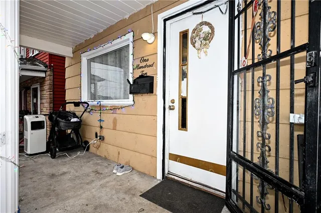 a view of front door