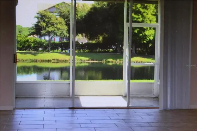 a view of a porch with a bench