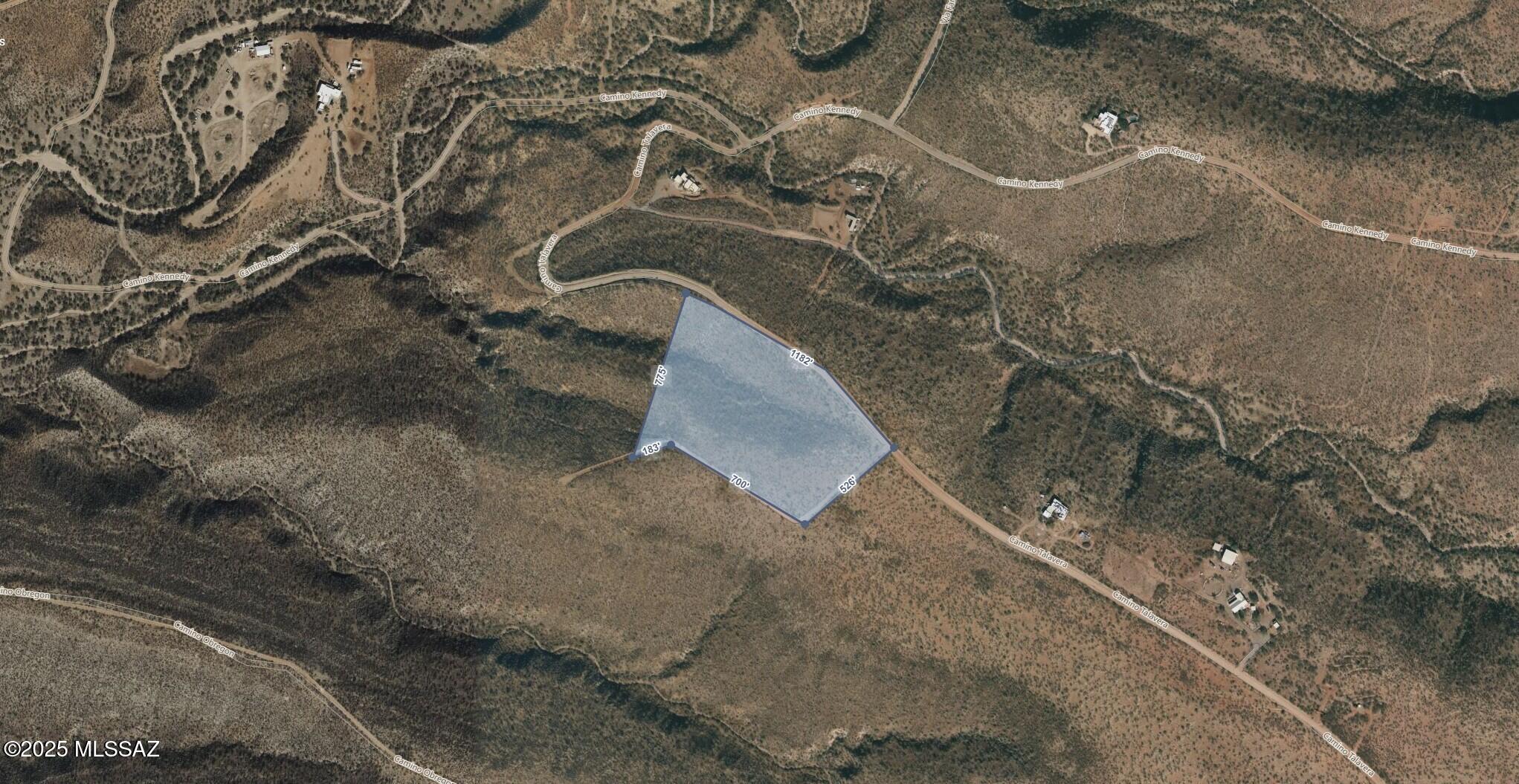 Tbd Tbd Camino Talavera, Unit 123A Rio Rico, AZ 85648 - Photo 9 of 9 Aerial Lot Dimensions