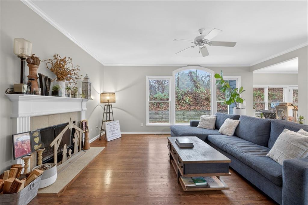 2641 Hillgrove Drive Dacula, GA 30019 - Photo 11 of 57 a living room with furniture and a fireplace