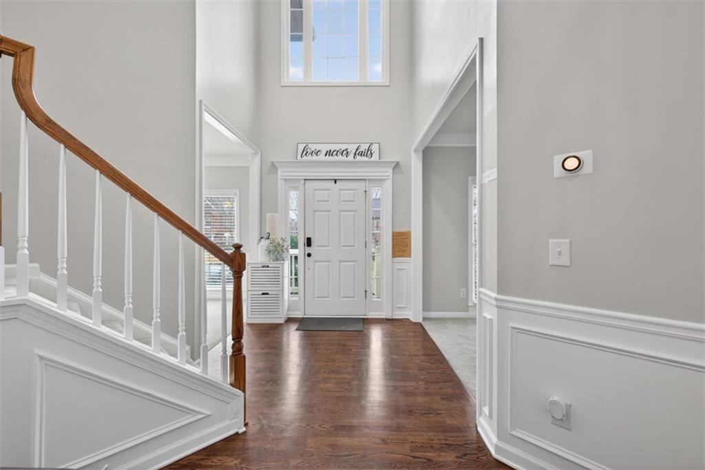 2641 Hillgrove Drive Dacula, GA 30019 - Photo 7 of 57 a view of an entryway with wooden floor