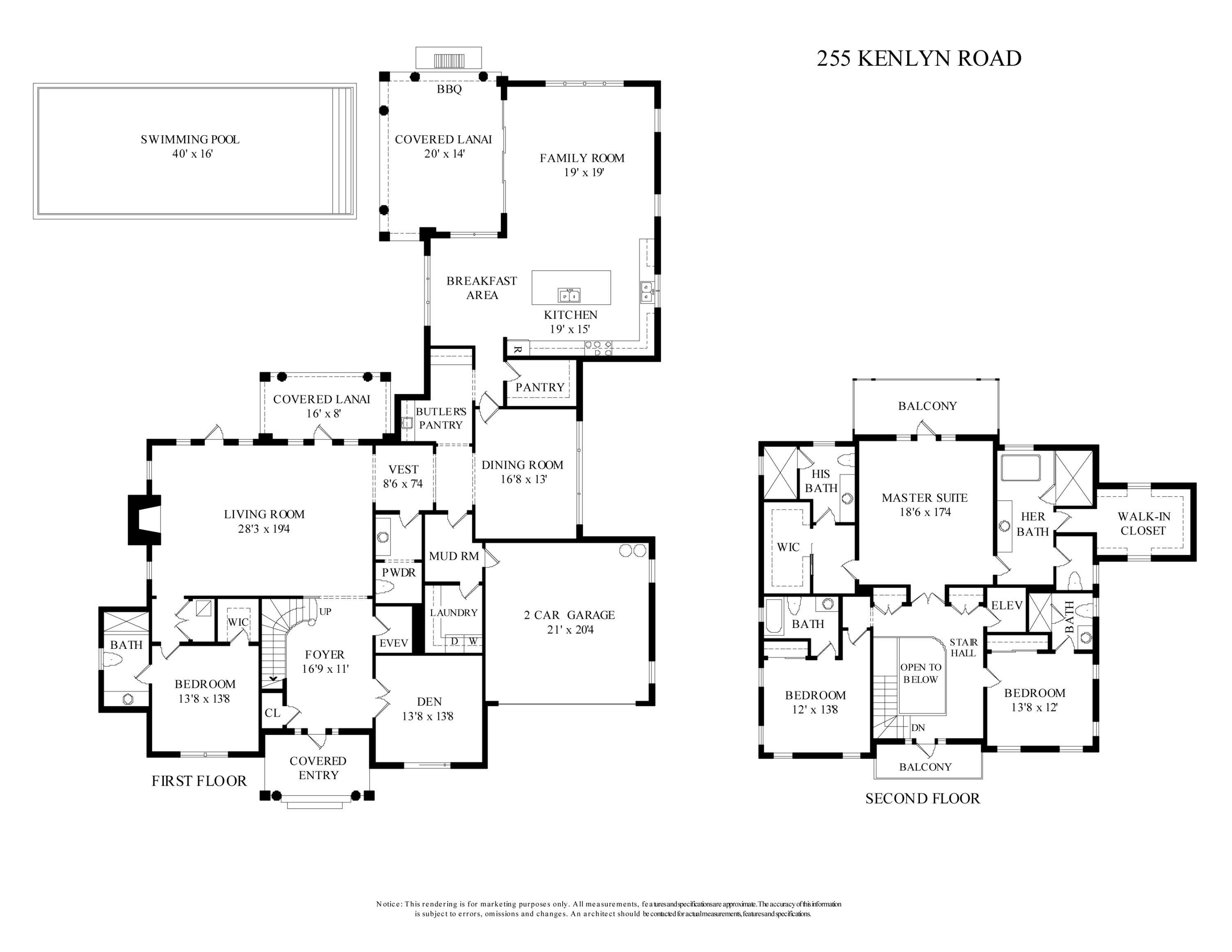 255 Kenlyn Road Palm Beach, FL 33480 - Photo 32 of 32 floor plan